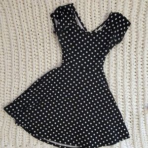 Black and white polka dot dress
